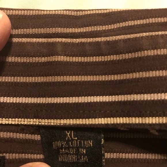 ❤️ Mens size XL brown button down long sleeve shirt in great condition - Picture 7 of 11